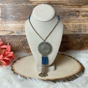 Metal Mandala Pendant Necklace